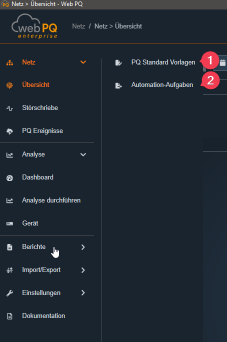 Reporting Übersicht