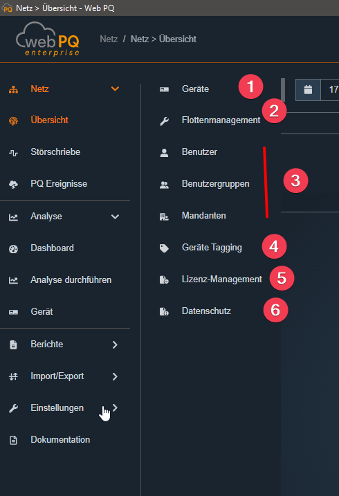 Einstellungen Übersicht