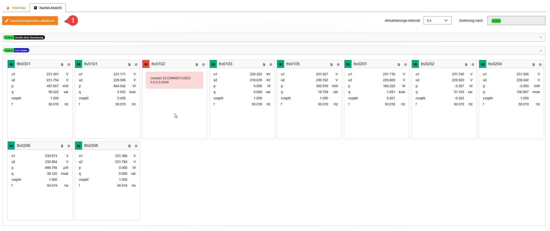 Grid Kacheldarstellung