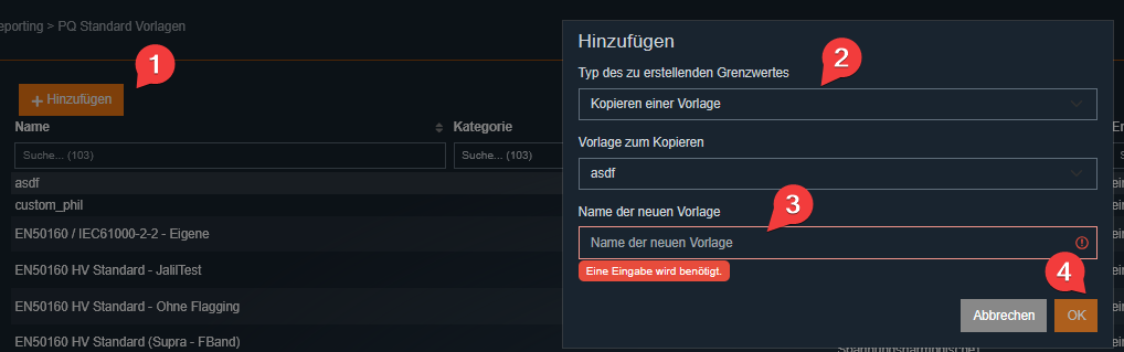 Hinzunahme von Grenzwerten