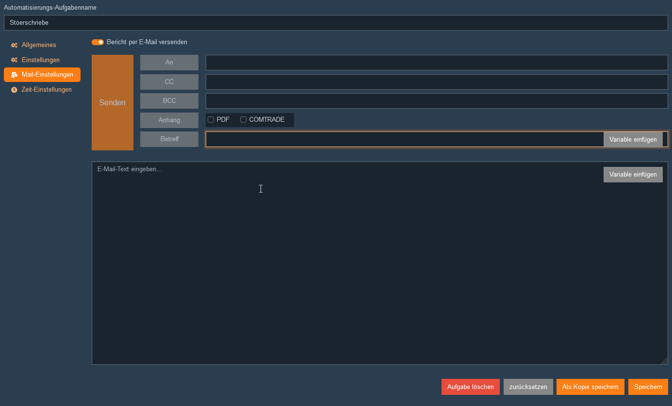 Störschrieb als Aufgabe
