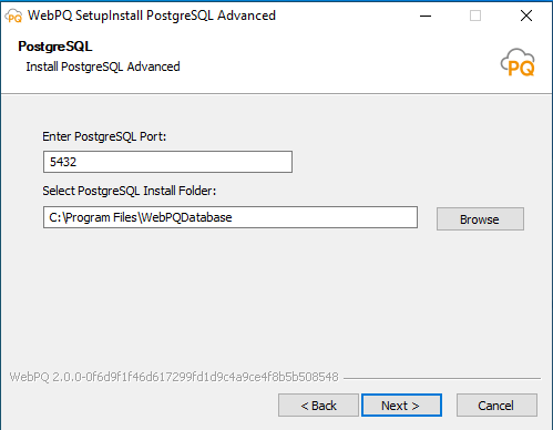 Installation assistant for advanced PostgreSQL installation