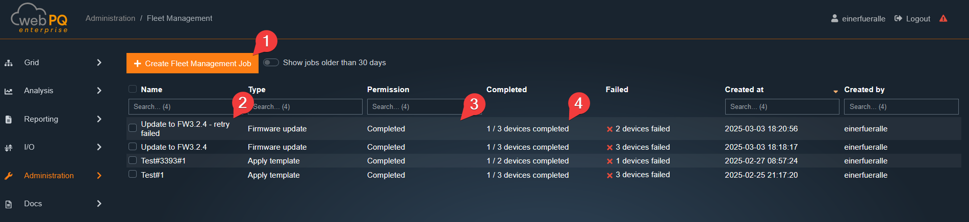 Fleet Management Status
