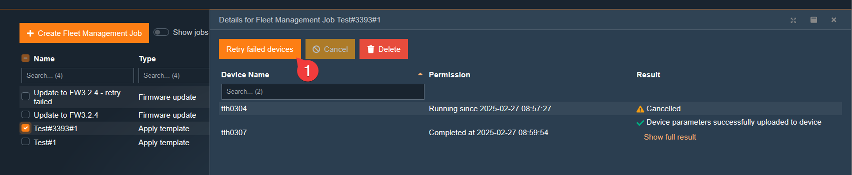 Fleet Management Status
