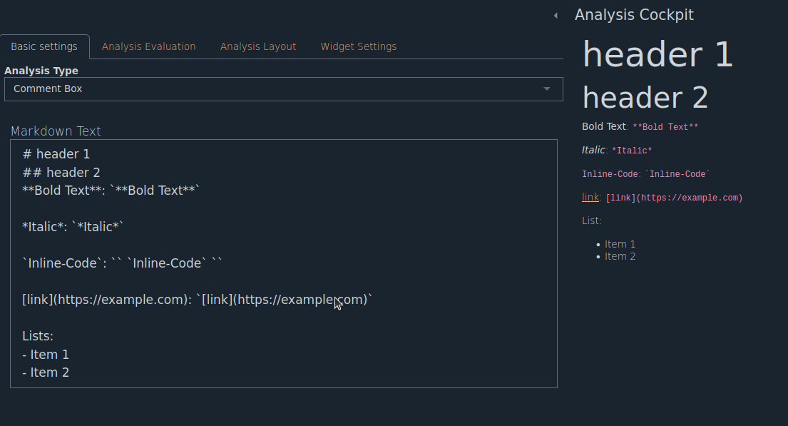 Comment box