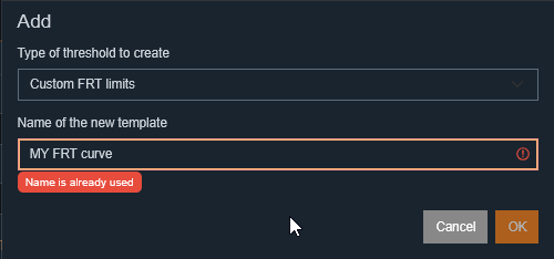 Add FRT Curve