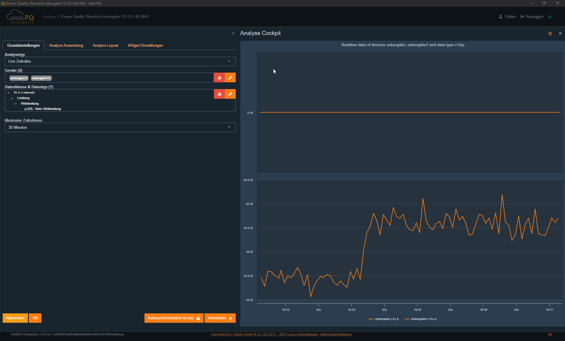 Live time series